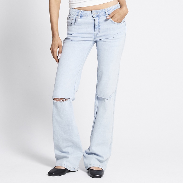 Back pocket bootcut jeans "90's Boot" Wash Lt